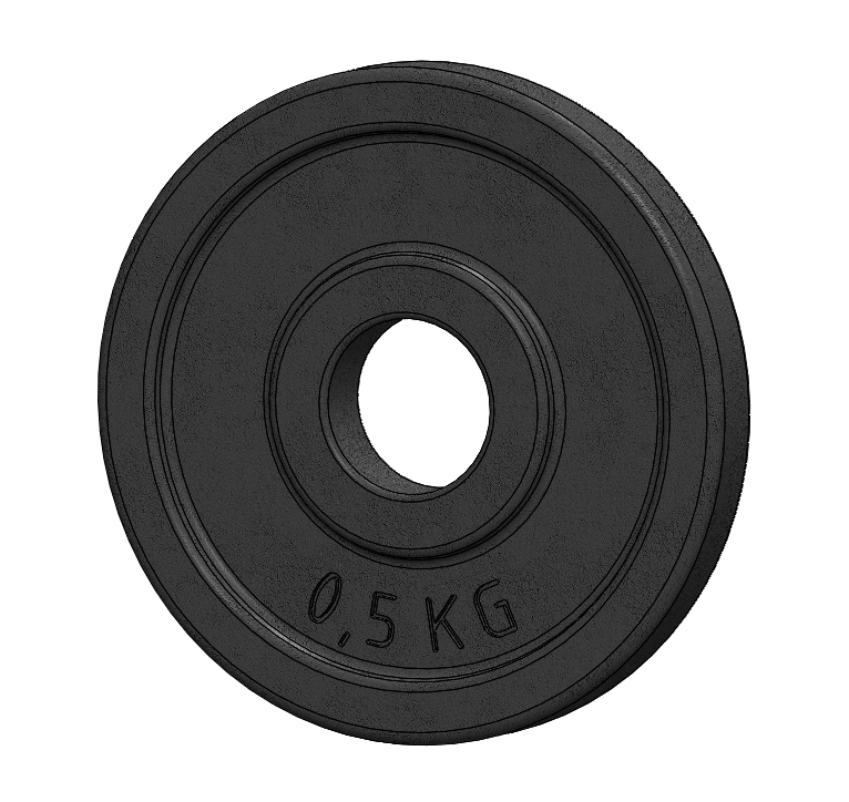 Obrázek k výrobku 1804 - Litinový kotouč 0,5 kg, otvor 25 mm