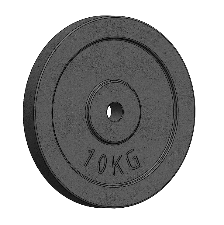 Obrázek k výrobku 1817 - Litinový kotouč 10 kg, otvor 30 mm