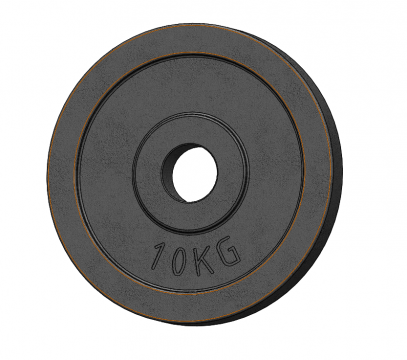 Obrázek k výrobku 1824 - Litinový kotouč 10 kg, otvor 50 mm